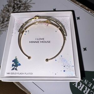 Disney 14K Gold Flash Plated Minnie Mouse Bracelet
